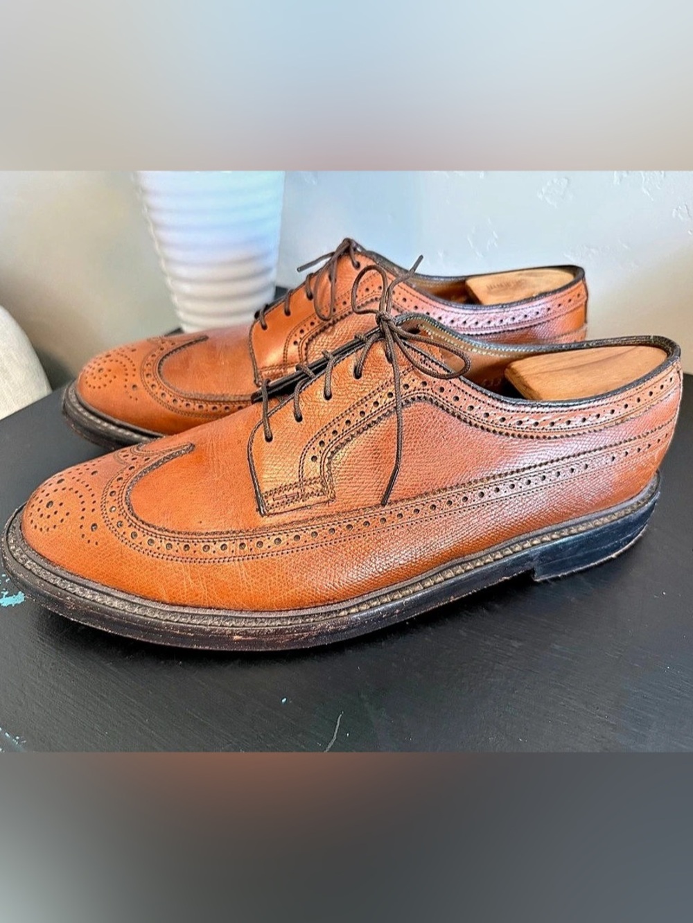Vintage Florsheim Imperial Kenmoor 93602 Longwing V-Cleat Dress Shoes Men's 9 3E